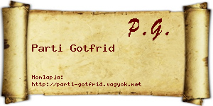 Parti Gotfrid névjegykártya